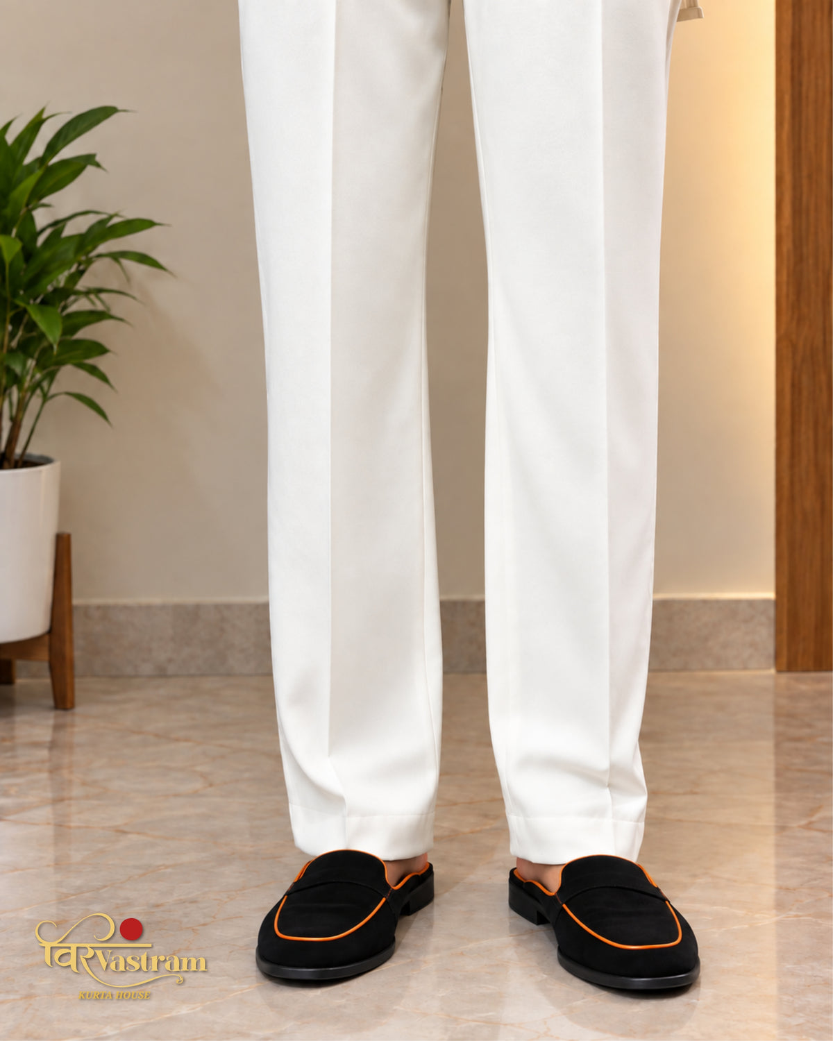 Men's Pure Armani BallBottom Trouser Pyjama | Off-White Ethnic Bottom Wear