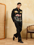 Luxury Black Bomber Jacket with Pant for Men Wedding Wear
