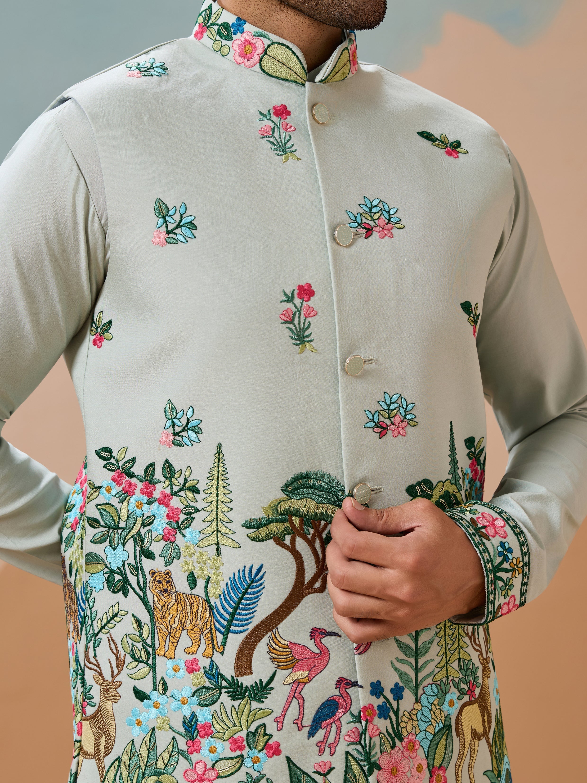 Trendy Royal Pista Ethnic Wear Koti Kurta Set for Men