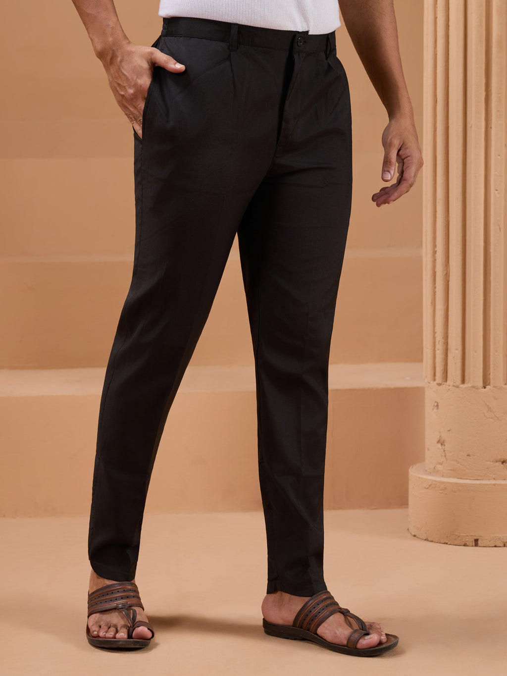 
Black Color Embroidered and Sequence Mens Kurta Jacket and Pant Set