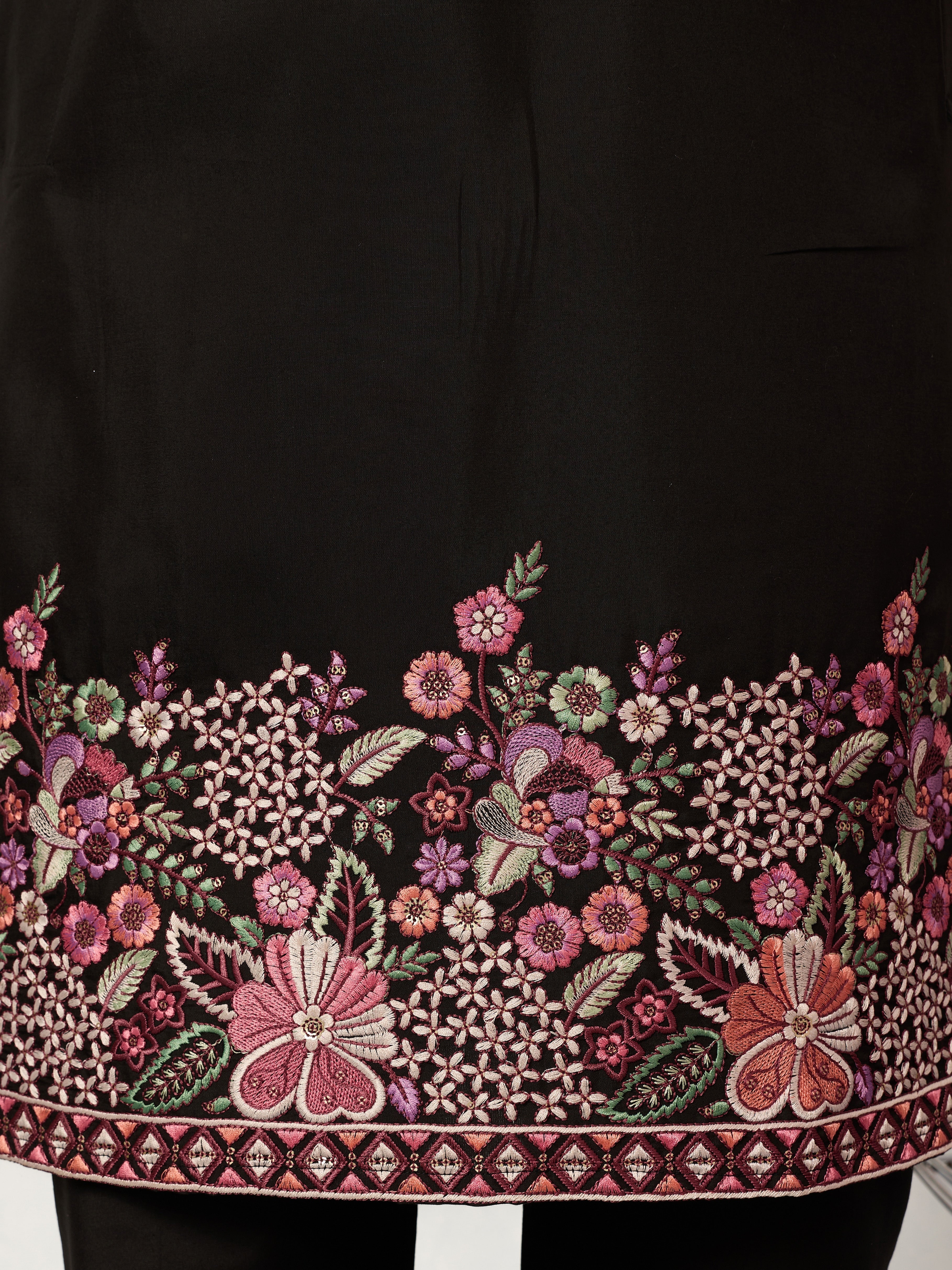 Festive Wear Premium Black Kurta Pant Set for Mens
