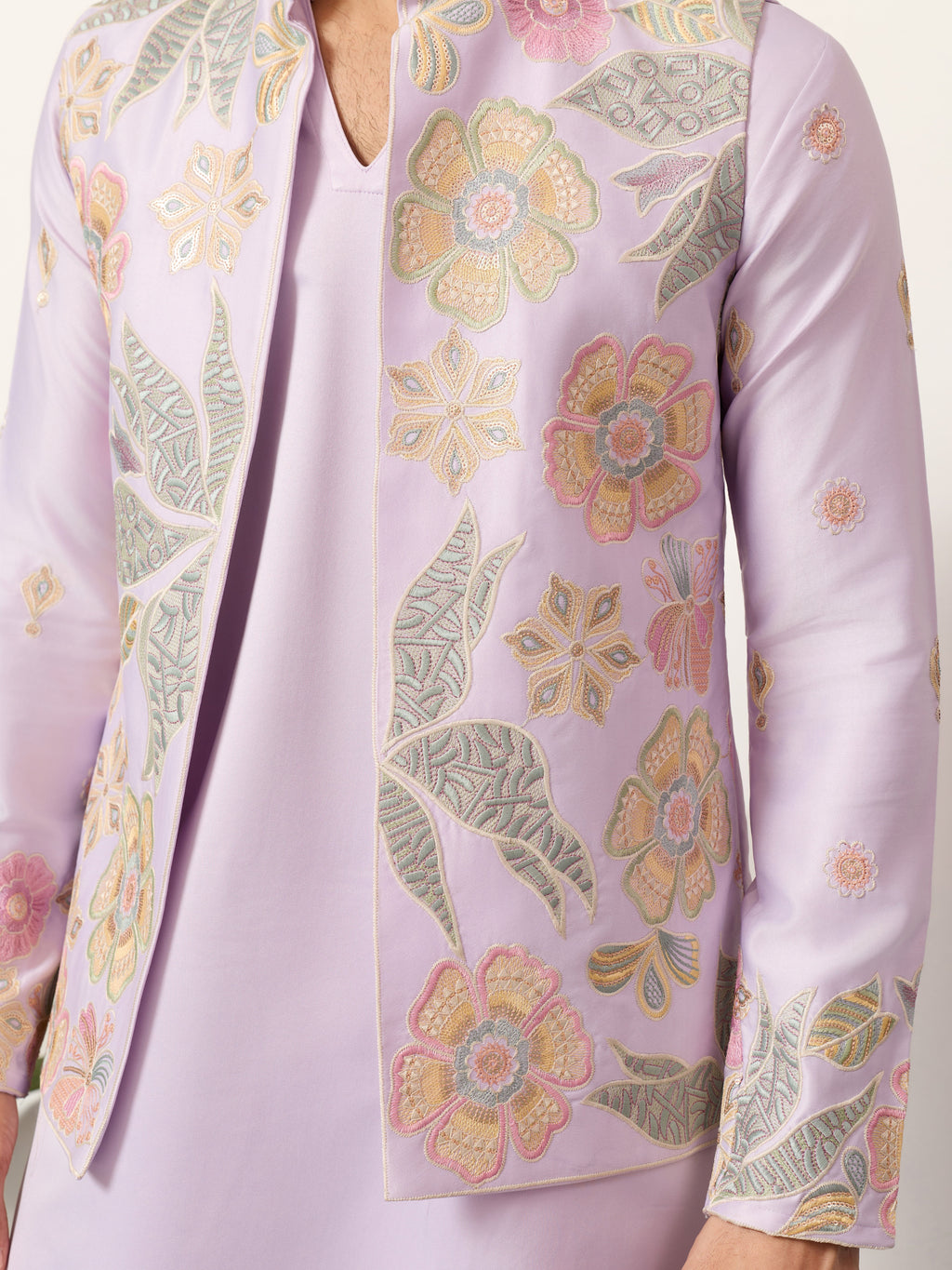 Mens Wear Designer Luxury Koti Kurta Set for Carnival Season
