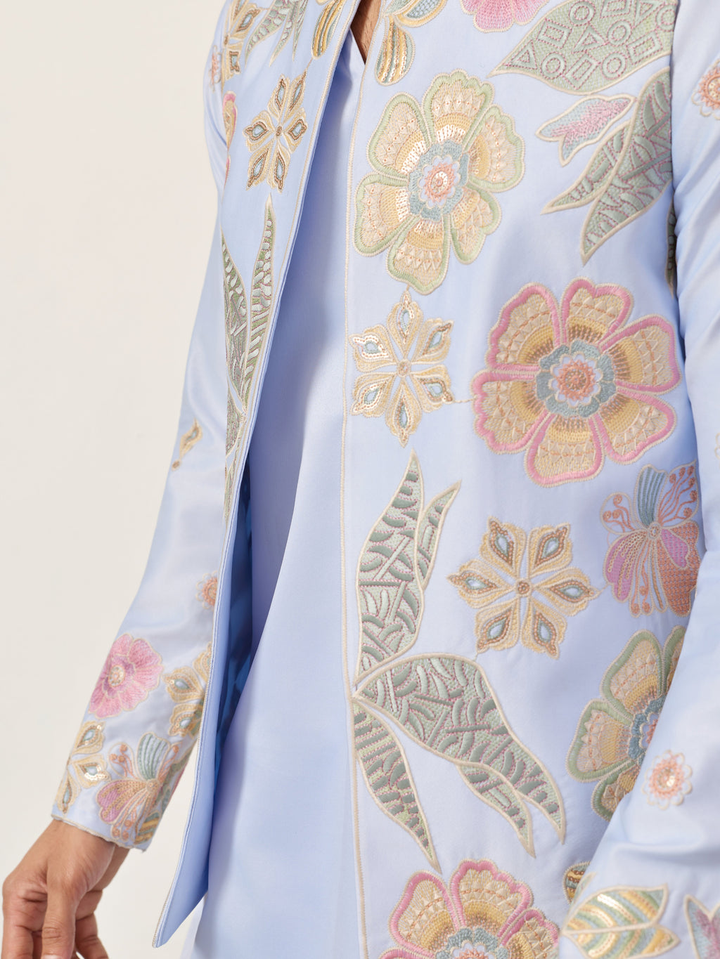 Luxury Carnival Function Special Mens Wear Koti Kurta Set
