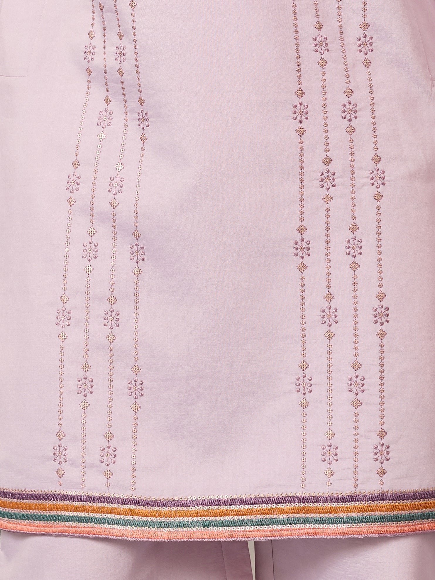 Royal Look Lavender V Neck Kurta Pant for Mens Wear